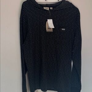 Vans Black and White Striped Hoodie